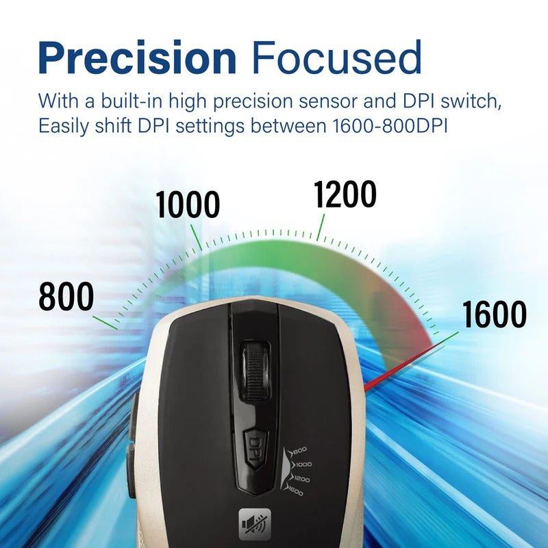Promate - BreezeSilent Switch Streamlined Wireless Mouse