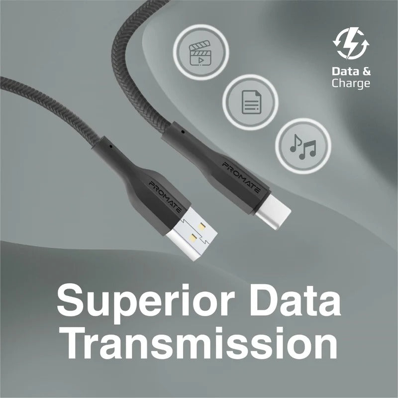 Promate xCord-AC Super Flexible Data and Charge USB-C Cable