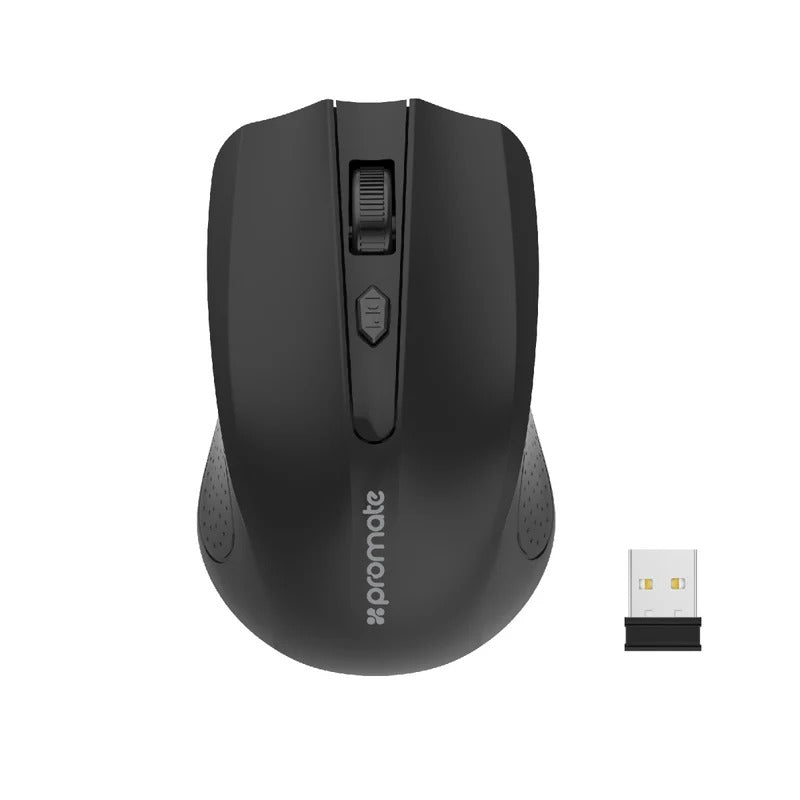 Promate - Clix-8
2.4GHz Wireless Ergonomic Optical Mouse - Black
