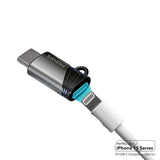 Promate Ultra-Fast Charging Lightning to USB-C Adapter - GREY