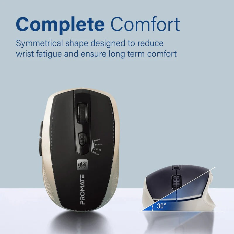 Promate - BreezeSilent Switch Streamlined Wireless Mouse