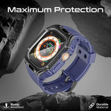 Promate Durable Protection Watch Case with TPU Watch Band For Apple Watch Series Ultra 1 and 2  Made from Durable TPU and PC materials and corrosion Resistant 316 Stainless Steel Buckle