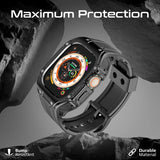 Promate Durable Protection Watch Case with TPU Watch Band For Apple Watch Series Ultra 1 and 2  Made from Durable TPU and PC materials and corrosion Resistant 316 Stainless Steel Buckle