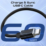 Promate Compact All in 1 Charging Cable and Travel Kit  USB-C to Lightning, USB-A, Micro-USB Adaptors - Black