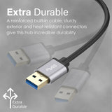 Promate ezHub-7 Aluminium Alloy Powered USB Hub  - Grey