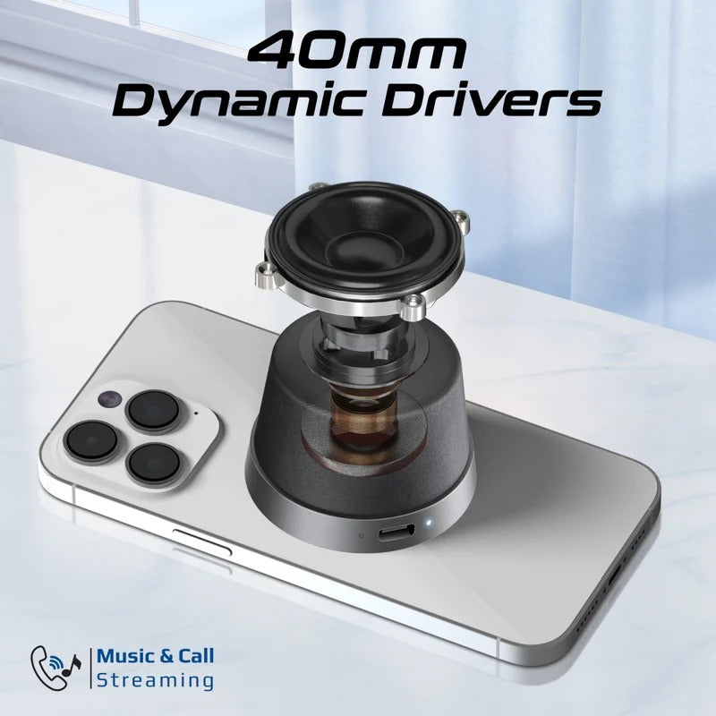 Promate High-Fidelity Mini Bluetooth Speaker with MagSafe Compatible Base - Black