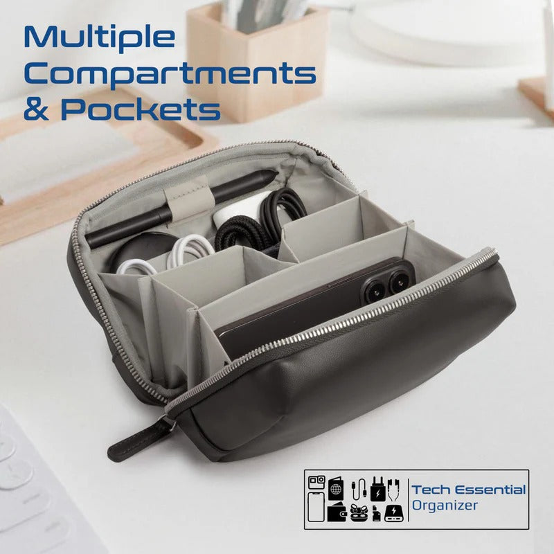Promate Compact Tech Essential Organizer Pouch Bag with Multiple Compartments