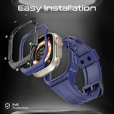 Promate Durable Protection Watch Case with TPU Watch Band For Apple Watch Series Ultra 1 and 2  Made from Durable TPU and PC materials and corrosion Resistant 316 Stainless Steel Buckle