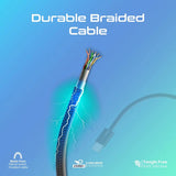 Promate EcoLine-Ci120 Super-Fast 27W Power Delivery USB-C to Lightning Fabric Braided Cable 1.2 Meters- Black