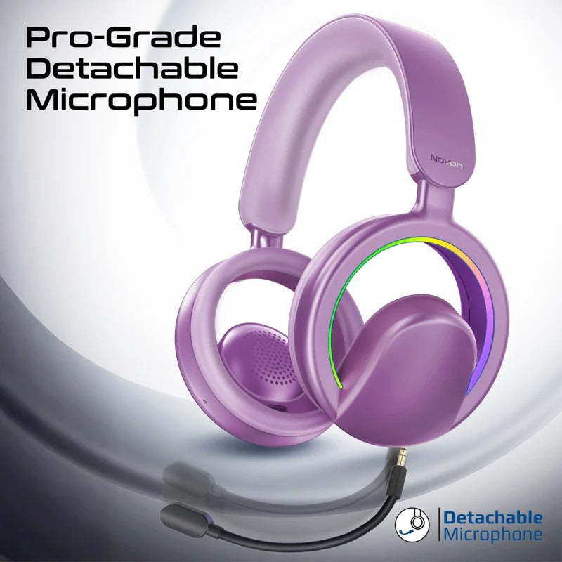 Promate High-Fidelity Open Ear Wireless Over-Ear Headphones with Detachable Mic   - Purple