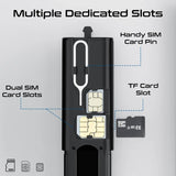 Promate Compact All in 1 Charging Cable and Travel Kit  USB-C to Lightning, USB-A, Micro-USB Adaptors - Black