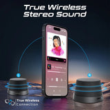 Promate High-Fidelity Mini Bluetooth Speaker with MagSafe Compatible Base - Black