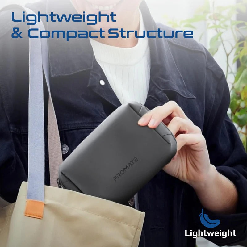 Promate Compact Tech Essential Organizer Pouch Bag with Multiple Compartments