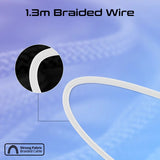 Promate MFI Certified Ergonomic In-Ear Wired Mono Earphone with Lightning Connector  - White