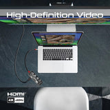 Promate 8-in 1 Transparent Ultra-Fast Multiport USB-C Hub with 100W Power Delivery - Trans