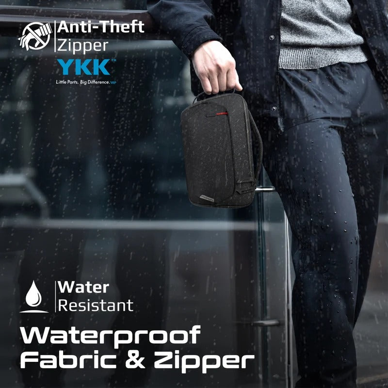 Promate Versatile Tech Essential Organizer Pouch Bag with Multiple Pockets - Black