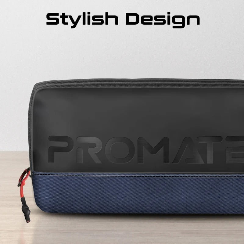 Promate Lightweight Tech Essential Organizer Pouch Bag with Multiple Pockets