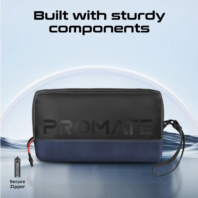 Promate Lightweight Tech Essential Organizer Pouch Bag with Multiple Pockets