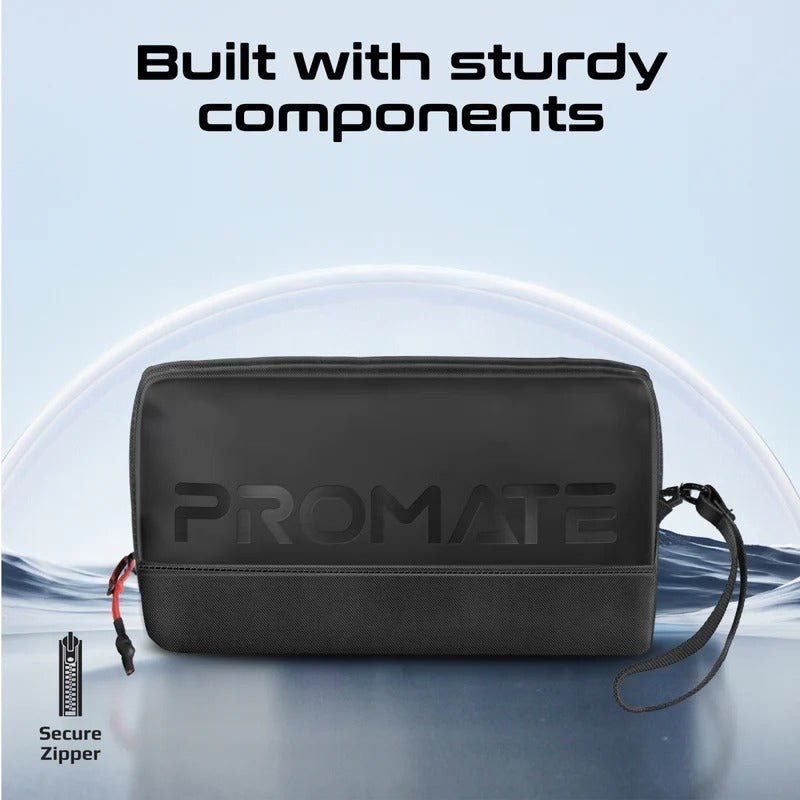 Promate Lightweight Tech Essential Organizer Pouch Bag with Multiple Pockets