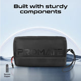 Promate Lightweight Tech Essential Organizer Pouch Bag with Multiple Pockets
