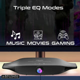 Promate 20W BassBoost Quad Speaker Wireless RGB Soundbar 30Hours Playback - Black