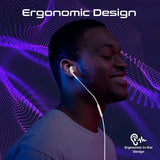 Promate MFI Certified Ergonomic In-Ear Wired Mono Earphone with Lightning Connector  - White