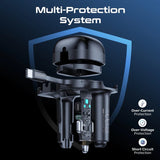 Promate 62W Multi-Port Car Charger with Retractable USB-C Cable - BLACK