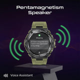 Promate 1.53" Round Screen Fitness Tracker Smartwatch with BT Calling IP67 Water Resistance  1.53" TFT Display  Heart Rate/SPO2/Step/Sleep/ Women Health Tracker  100+ Customized Watch Faces - Mid Night Green