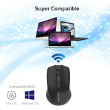 Promate - Clix-8
2.4GHz Wireless Ergonomic Optical Mouse - Black