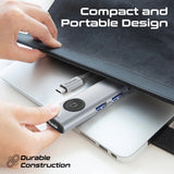 Promate 4K@60Hz Multi-Function High Speed USB-C Hub w/ Screen Privacy Button  - Grey