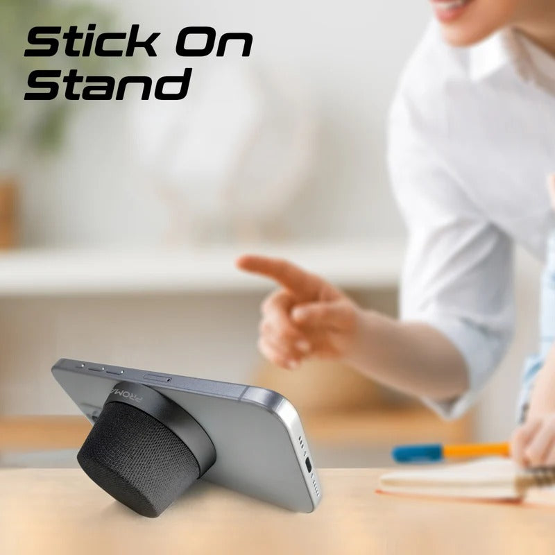 Promate High-Fidelity Mini Bluetooth Speaker with MagSafe Compatible Base - Black