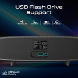 Promate 20W BassBoost Quad Speaker Wireless RGB Soundbar 30Hours Playback - Black