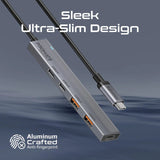 Promate Multi-Port 10Gbps USB-C Data Hub 2 x USB-A 10Gbps ports - Grey