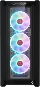 GameOn Vortex Midnight Series Mid Tower Gaming Case - Black