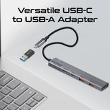 Promate Multi-Port 10Gbps USB-C Data Hub 2 x USB-A 10Gbps ports - Grey