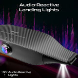 Promate 20W BassBoost Quad Speaker Wireless RGB Soundbar 30Hours Playback - Black