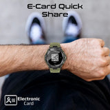 Promate 1.53" Round Screen Fitness Tracker Smartwatch with BT Calling IP67 Water Resistance  1.53" TFT Display  Heart Rate/SPO2/Step/Sleep/ Women Health Tracker  100+ Customized Watch Faces - Mid Night Green