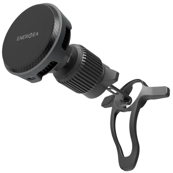 Energea MAGARCTIC DRIVE, QI2.2 WIRELESS CAR CHARGER 25W (WINDSCREEN/AIRVENT) WITH 45W CHARGER - GUNMETAL