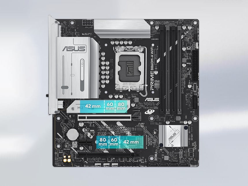 اللوحة الأم ASUS PRIME B860M-A WIFI – Micro-ATX لمعالجات Intel