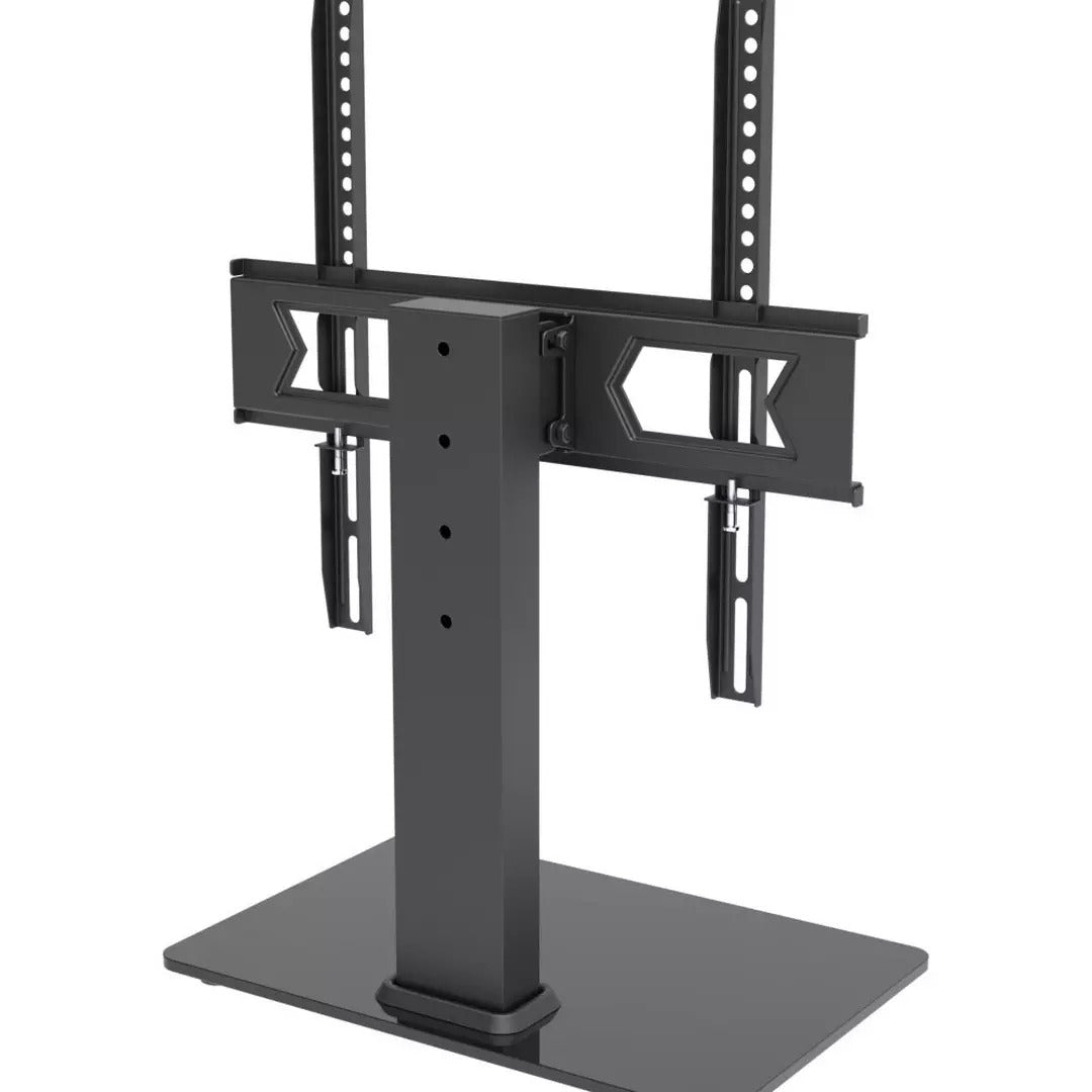 Wansa Glass Basement TV Stand, Fits 23 - 55 inches, 45kg Loading Capacity, STS02-44 - Black