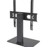 Wansa Glass Basement TV Stand, Fits 23 - 55 inches, 45kg Loading Capacity, STS02-44 - Black