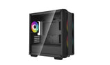 PC case Deepcool CC360 ARGB Micro Atx Tempered Glass Side Panel  with 3 ARGB Fans - Black