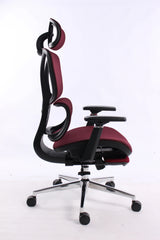 Black Bull UMGC6001 mesh office and gaming Chair With footrest , adjustable Headrest up & down  3D armrest  , load weight: 130kg , Black / Red (Assembly not Included)