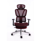 Black Bull UMGC6001 mesh office and gaming Chair With footrest , adjustable Headrest up & down  3D armrest  , load weight: 130kg , Black / Red (Assembly not Included)