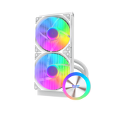 DarkFlash AquaGlow DG240 ARGB AIO 240mm Liquid CPU Cooler - White