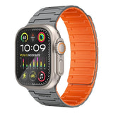 Premium Magnetic Silicone Sporty Watch Band For Apple Watch Series 1~9, SE & Ultra 1~2  Magnetic Strap w/ N52 Strong Magnets Made from Premium Silicone materials - Grey