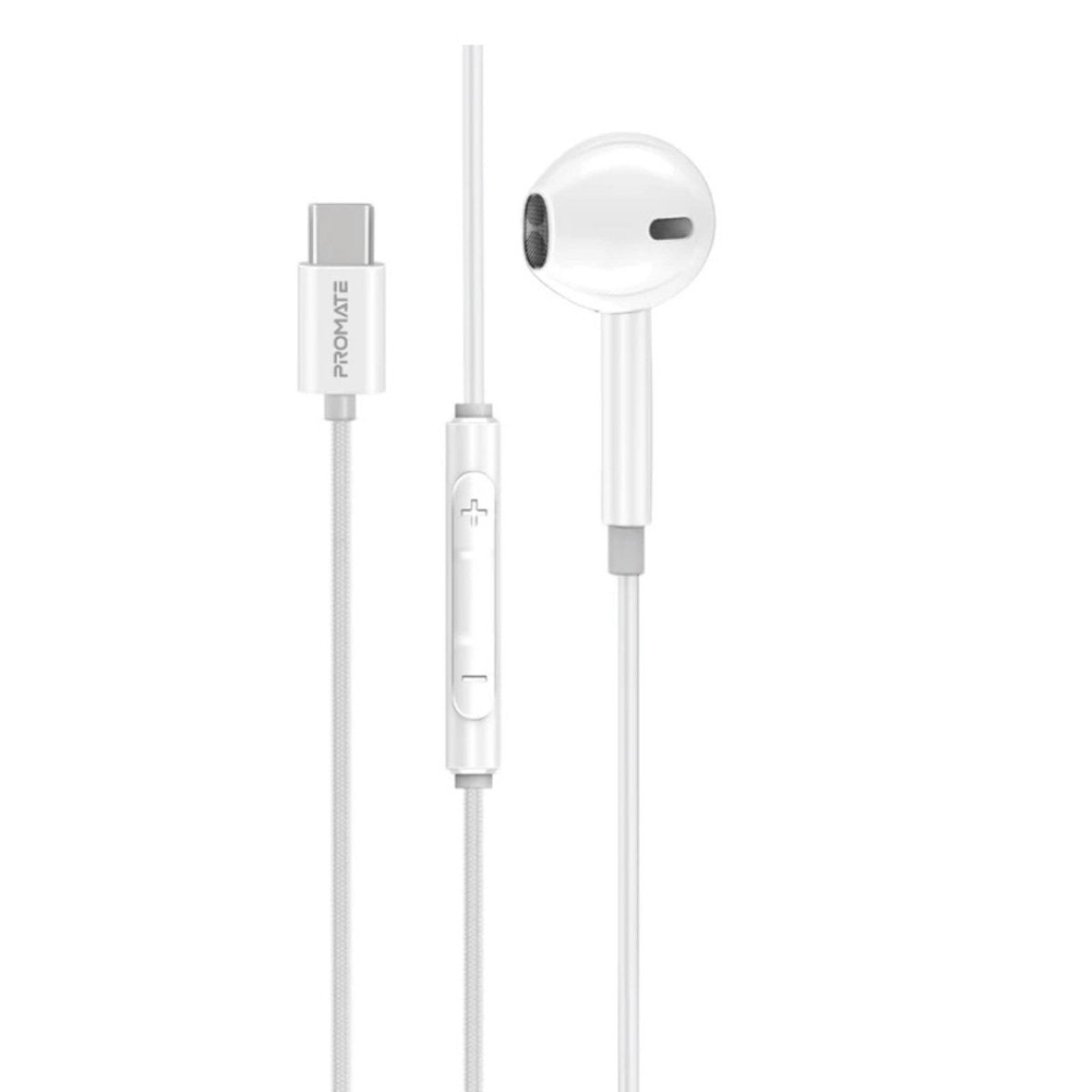 Promate Dynamic In-Ear Wired Mono Earphone with USB-C Connector