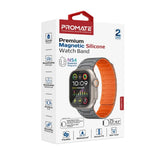 Premium Magnetic Silicone Sporty Watch Band For Apple Watch Series 1~9, SE & Ultra 1~2  Magnetic Strap w/ N52 Strong Magnets Made from Premium Silicone materials - Grey