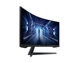 شاشة سامسونج أوديسي G55T برو للألعاب، مقاس 34 بوصة، بدقة WQHD 2K (3440 × 1440)، ومعدل تحديث 165 هرتز، وزمن استجابة 1 مللي ثانية، ولوحة VA منحنية - أسود LC34G55TWWMXUE