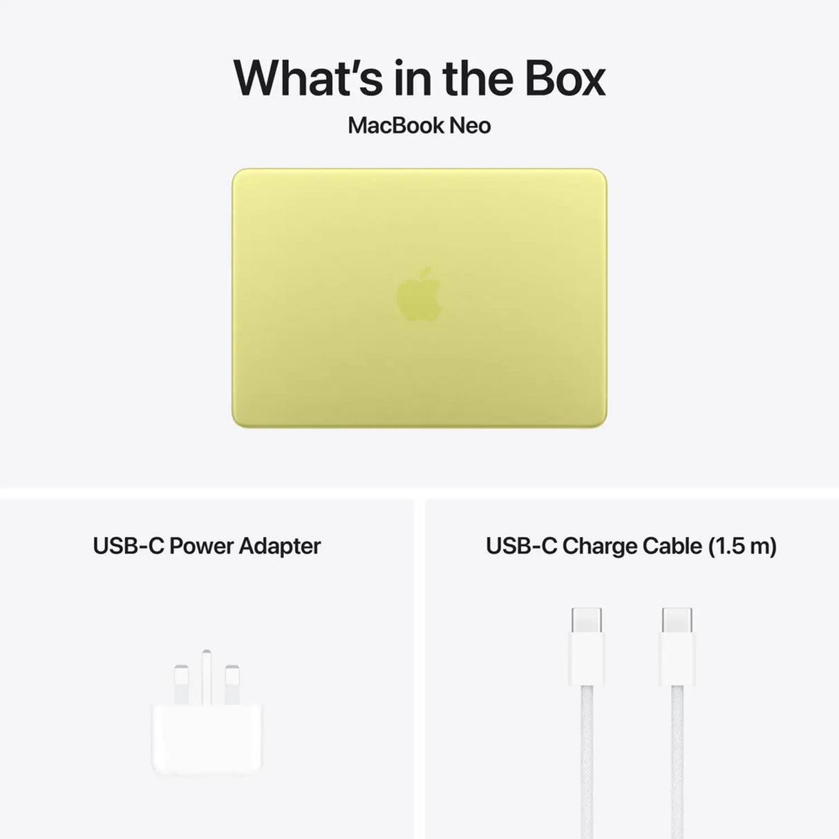 Apple MacBook Neo - 13" / A18 Pro / 6-core CPU / 5-core GPU / 16 Core Neural Engine / 8GB RAM / 256GB SSD / English - Arabic Keyboard Without Touch ID Citrus - 1YW / MHFD4AB